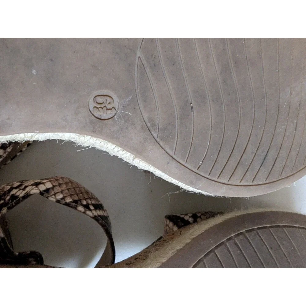 Michael by Michael Shannon Snake Print Espadrille Wedge Sandals - Size 6.5 - Picture 8 of 8
